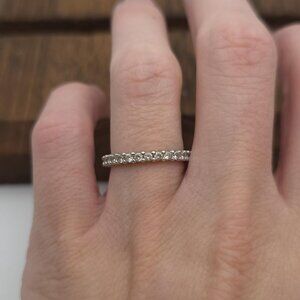 Size 7 Sterling Silver Cute Cubic Zirconia Gems Ring A877